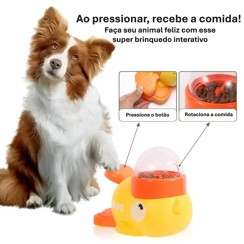 Brinquedo Interativo Dispenser de Alimentos Duck