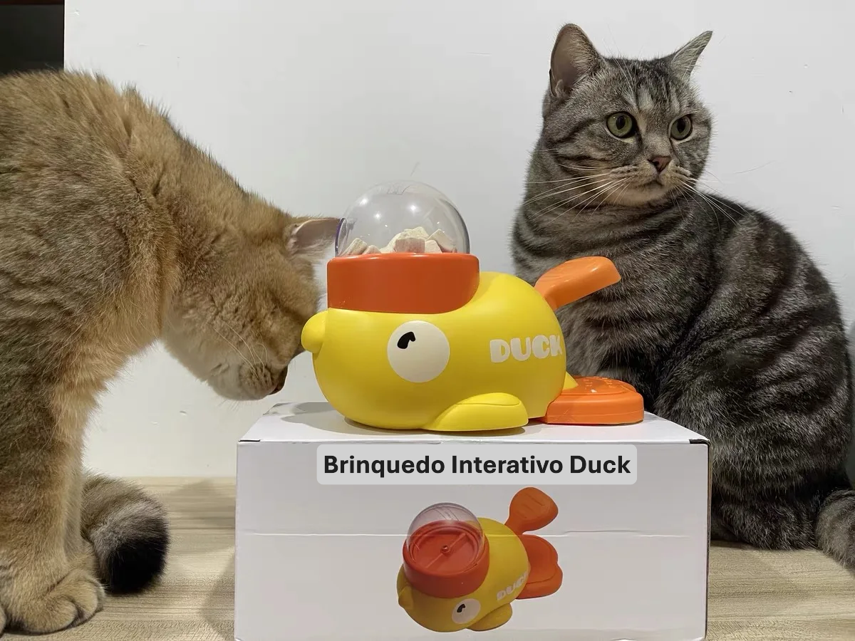 Brinquedo Interativo Dispenser de Alimentos Duck