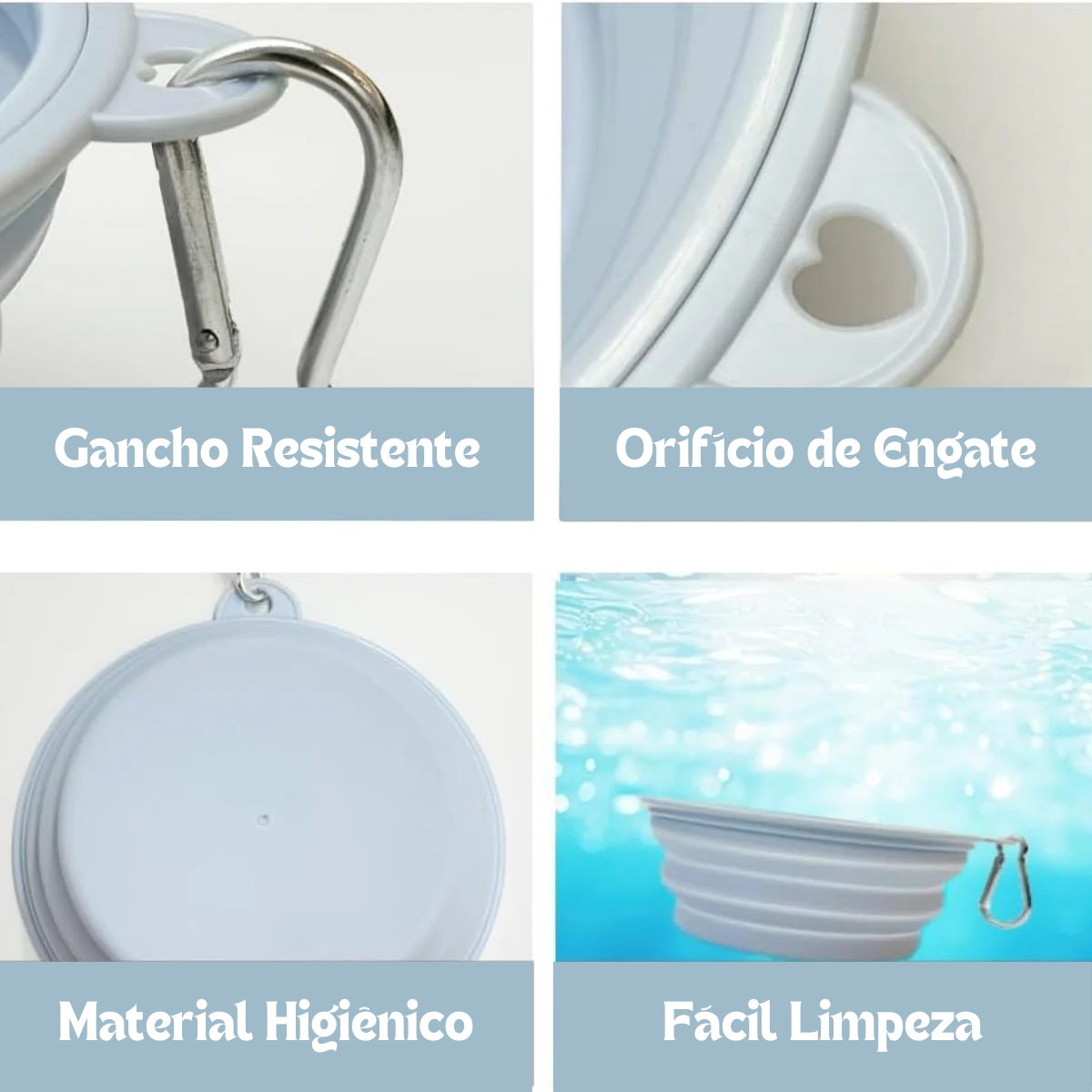 Tigela Dobrável em Silicone Austin (2 peças)