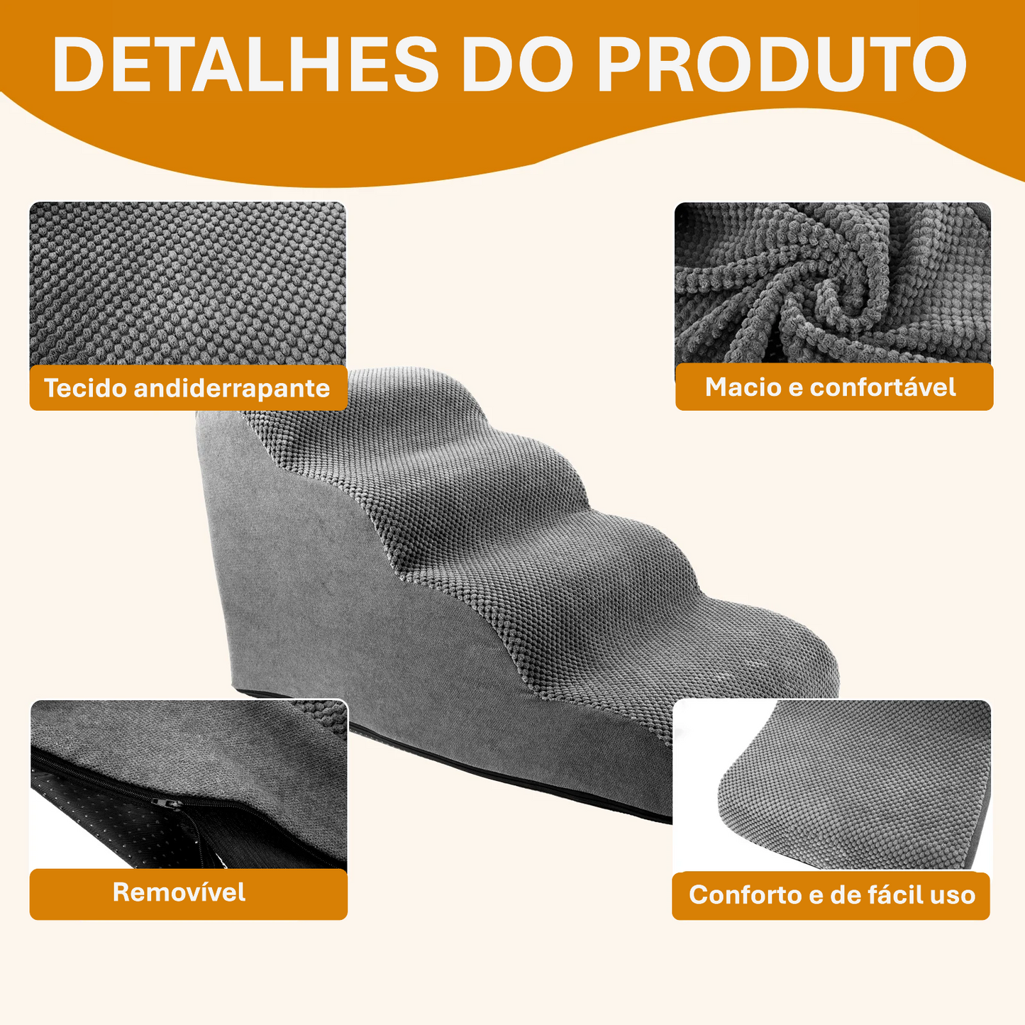 Escada Pet Confort - Opções de 2, 3 ou 4 Degraus