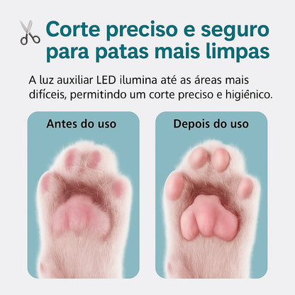 Aparador de Pelos com LED Pet Paw