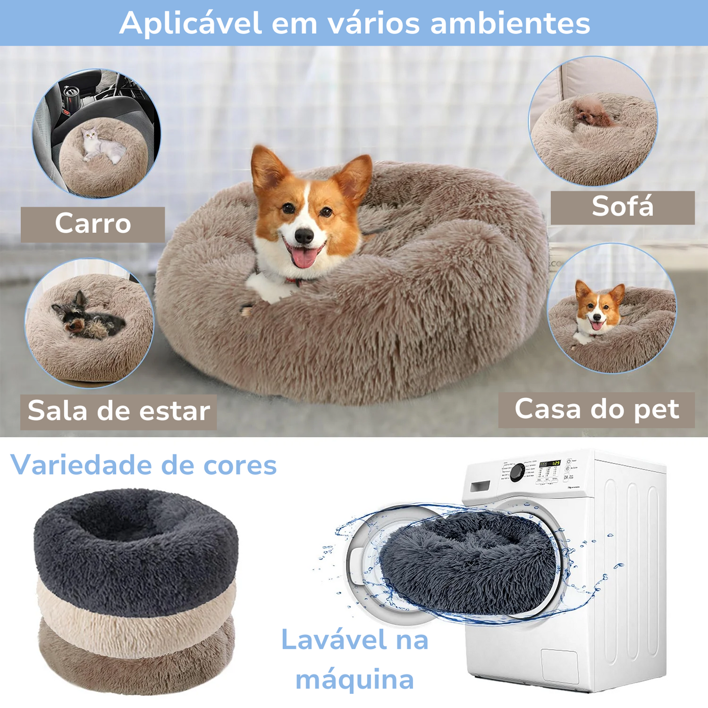 Caminha Redonda para Pets Donuts