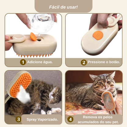 Escova Vaporizadora Pet Steam