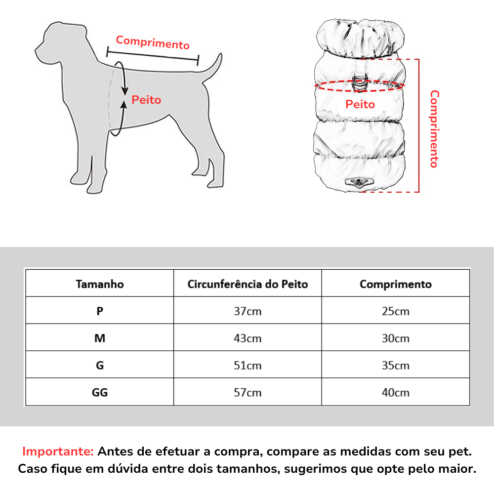 Jaqueta Acolchoada Pet Oliver