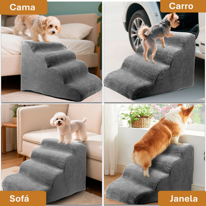 Escada Pet Confort - Opções de 2, 3 ou 4 Degraus