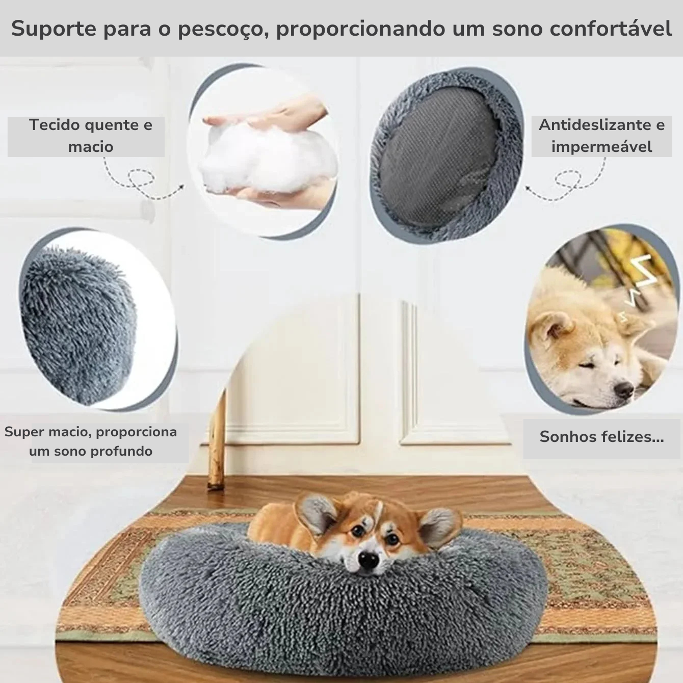 Caminha Redonda para Pets Donuts